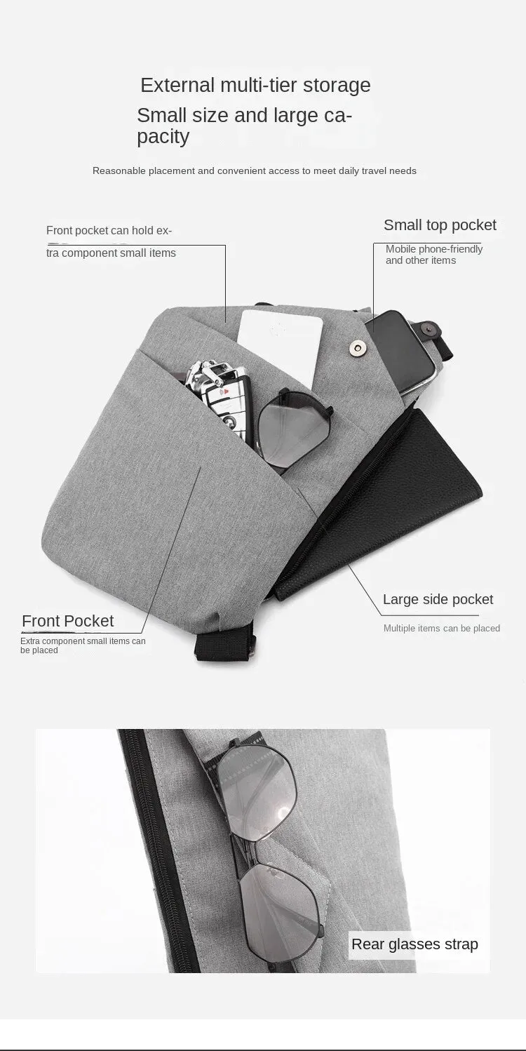 Men's Ultra Thin Anti-Theft Small Chest Bag Mini Cross Body