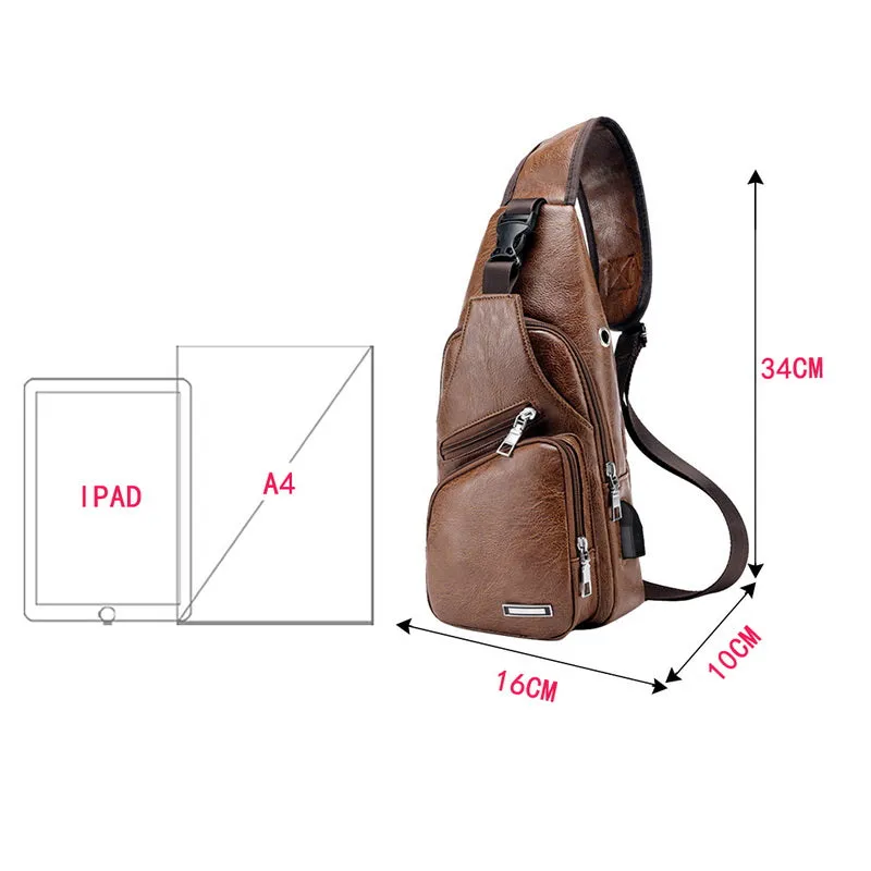 Men's Waterproof Anit-theft Cross-body Chestpack/Backpack