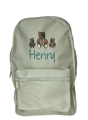 Mini Essential Backpack personalised with Bears & Name Design