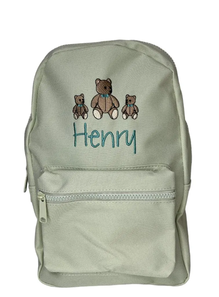 Mini Essential Backpack personalised with Bears & Name Design