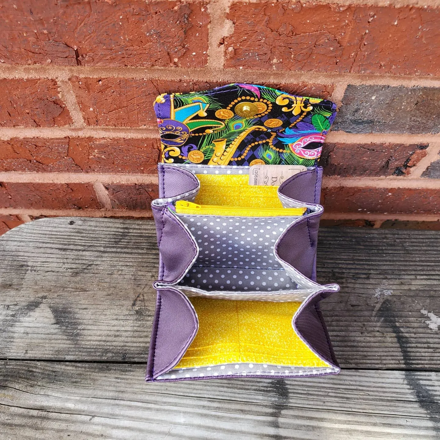 Mini Necessary Clutch Wallet - Mardi Gras