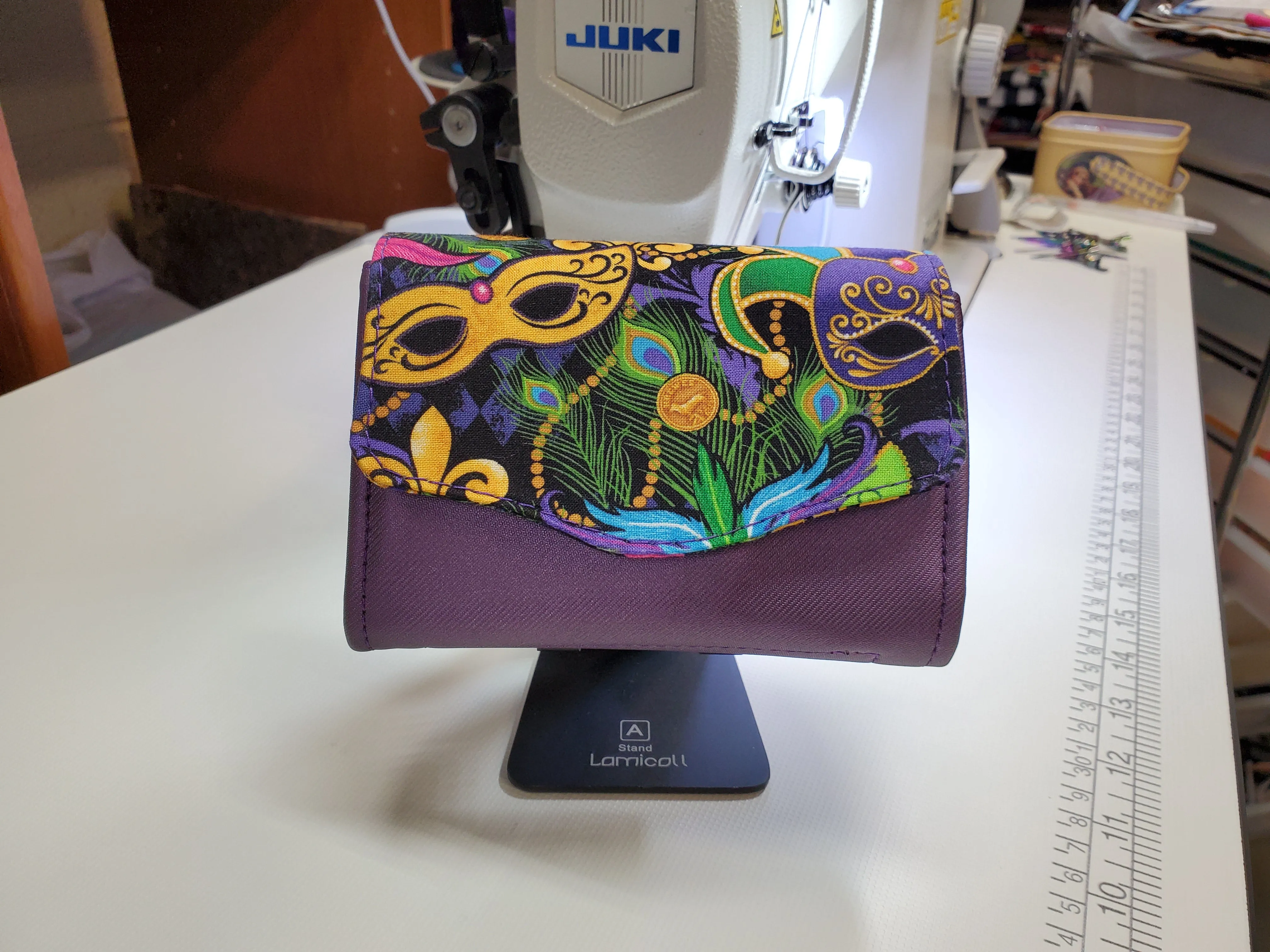 Mini Necessary Clutch Wallet - Mardi Gras