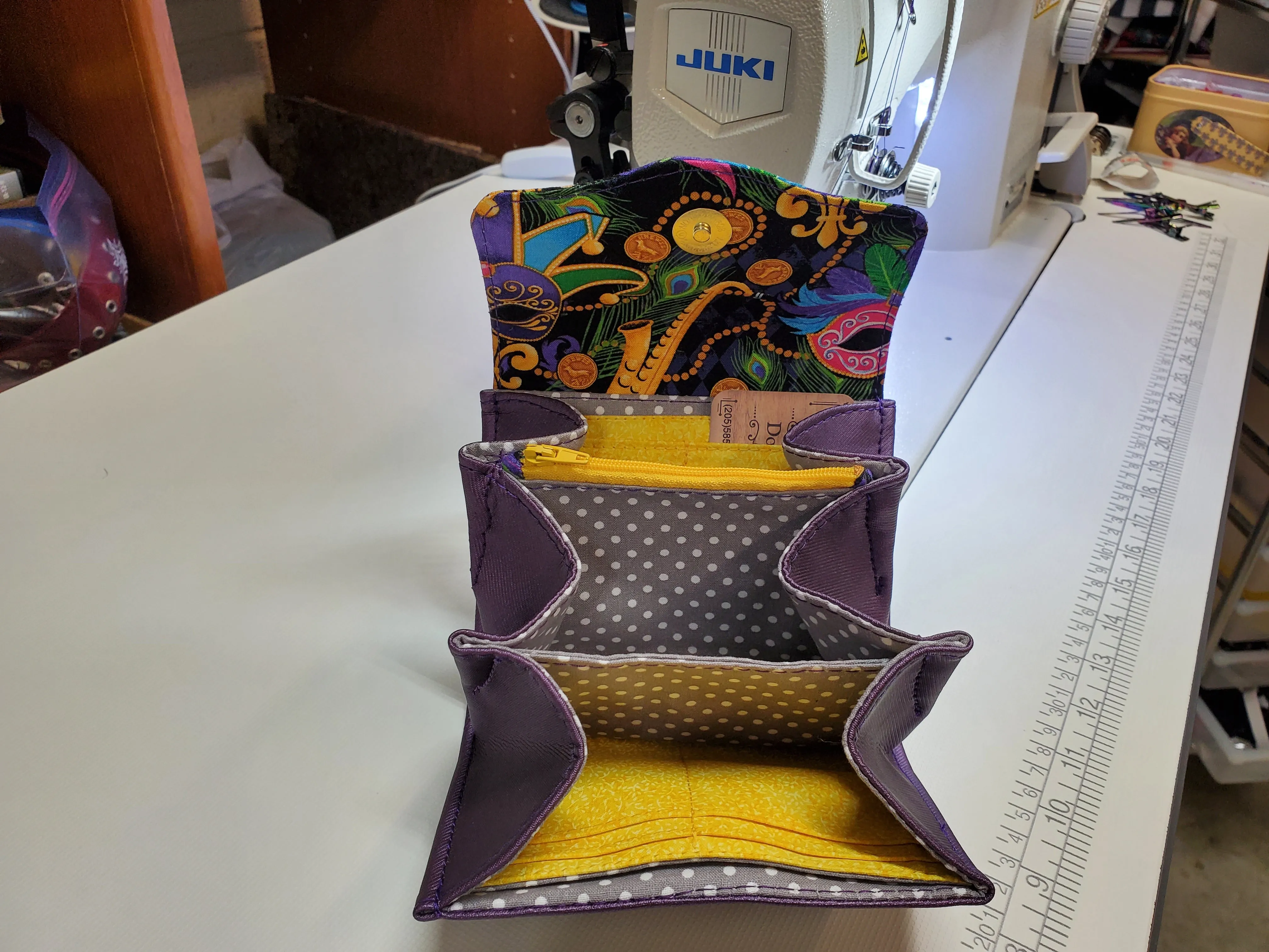 Mini Necessary Clutch Wallet - Mardi Gras