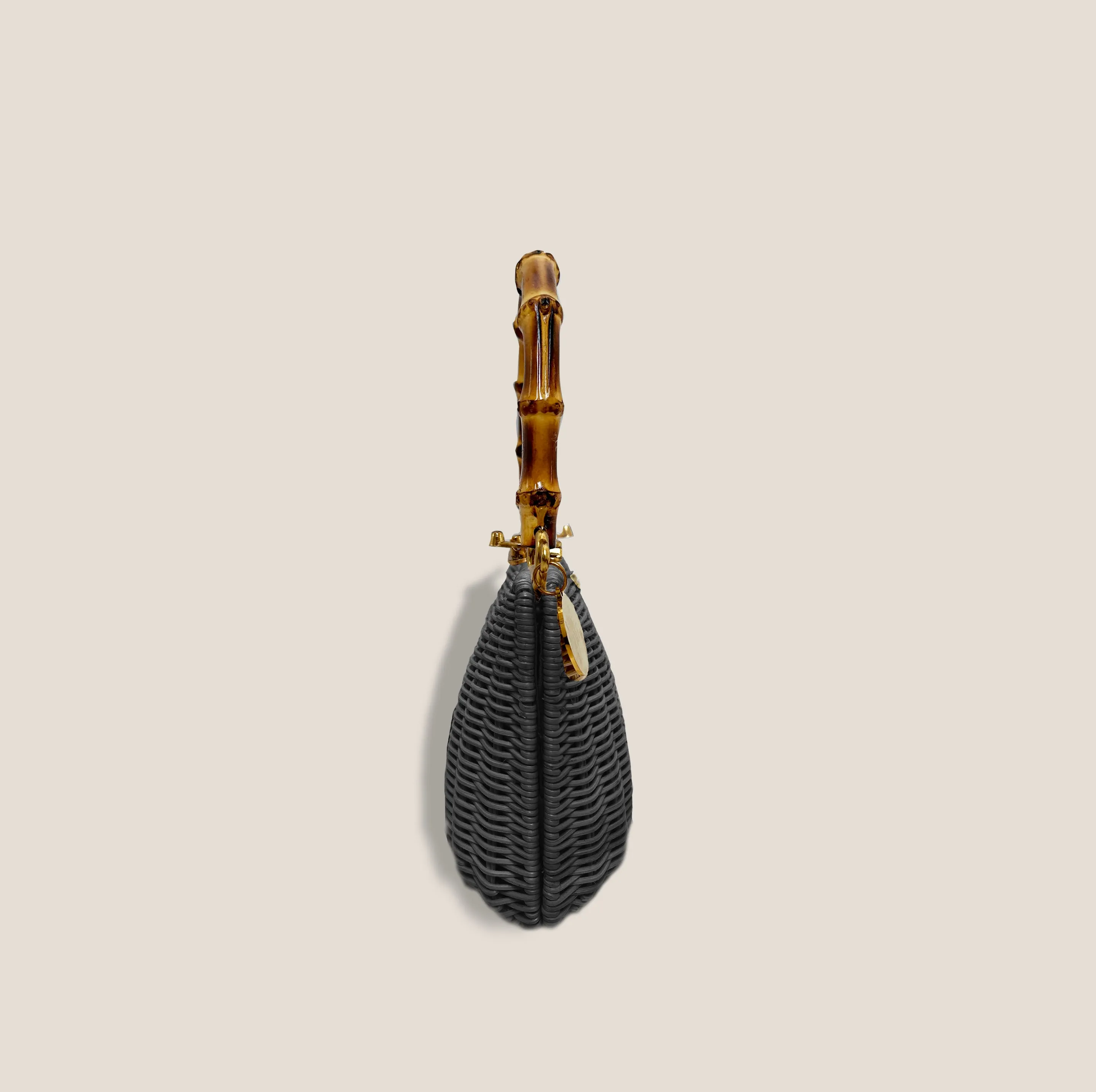 MME. KELLY BAMBOO CLUTCH -  NOIR