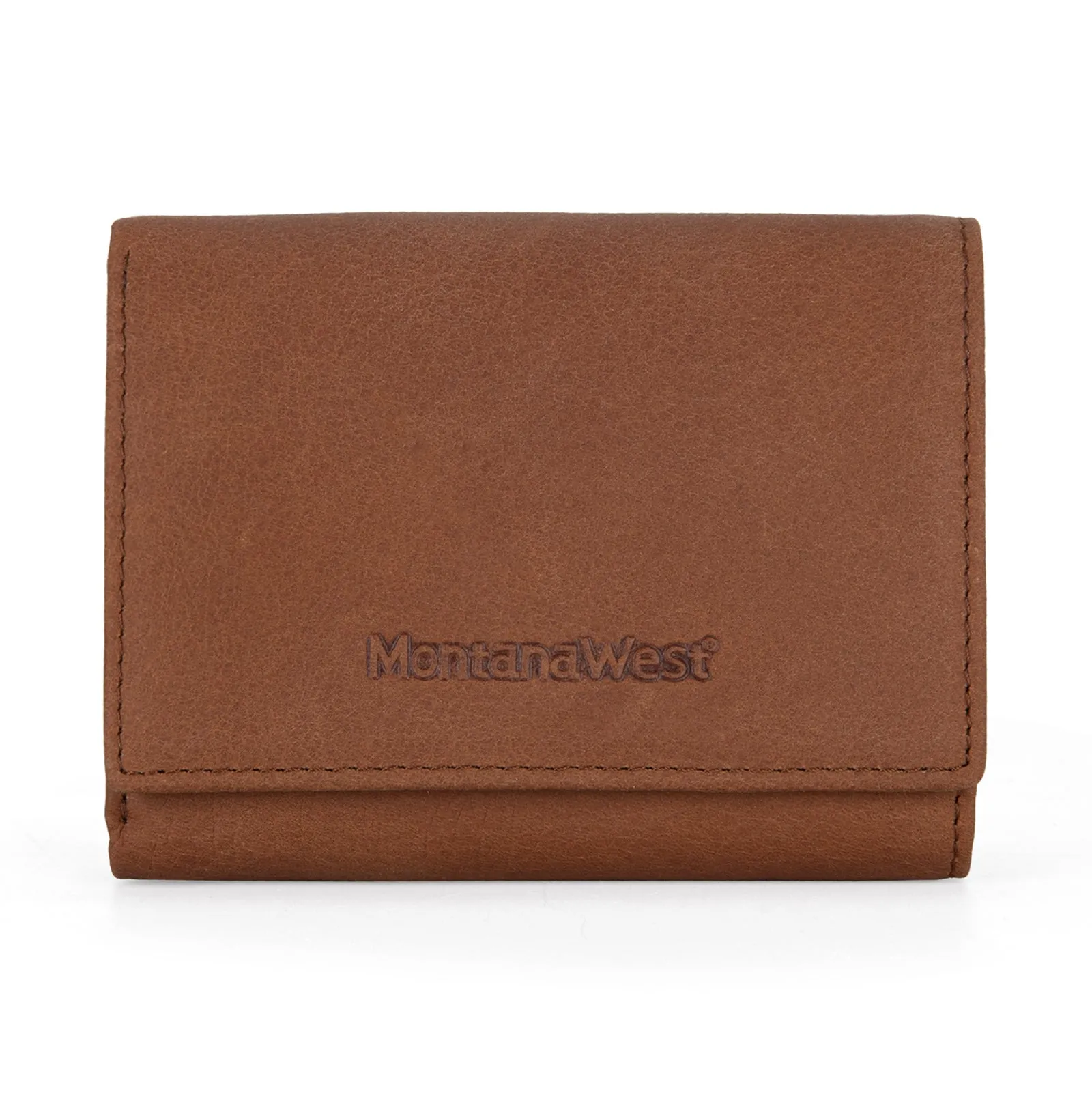MWS04-W001   Montana West Genuine Leather Tri-Fold  Wallet For Men Woman