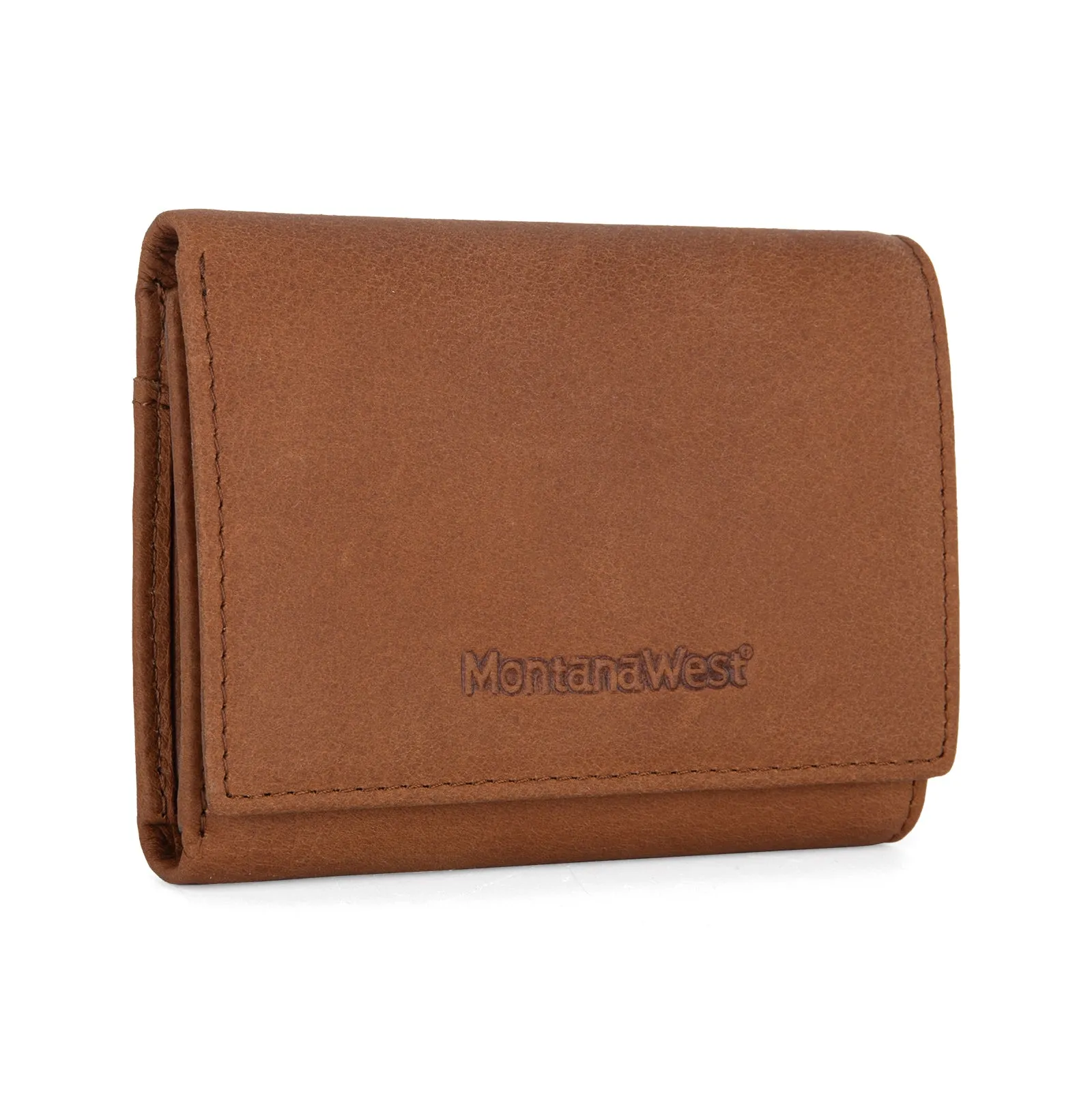 MWS04-W001   Montana West Genuine Leather Tri-Fold  Wallet For Men Woman