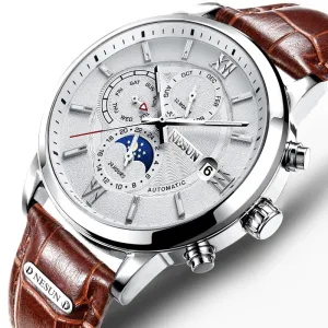 Nesun Luxury Automatic Chrono style Watch with day date month complication. Sapphire crystal