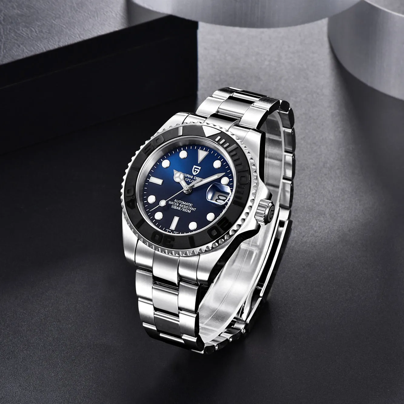 PAGANI DESIGN Automatic Japan NH35A Movement Mechanical Watch with Sapphire Glass 100m Waterproof 40MM