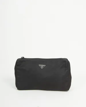Prada Black Nylon Tessuto Cosmetic Pouch/Clutch