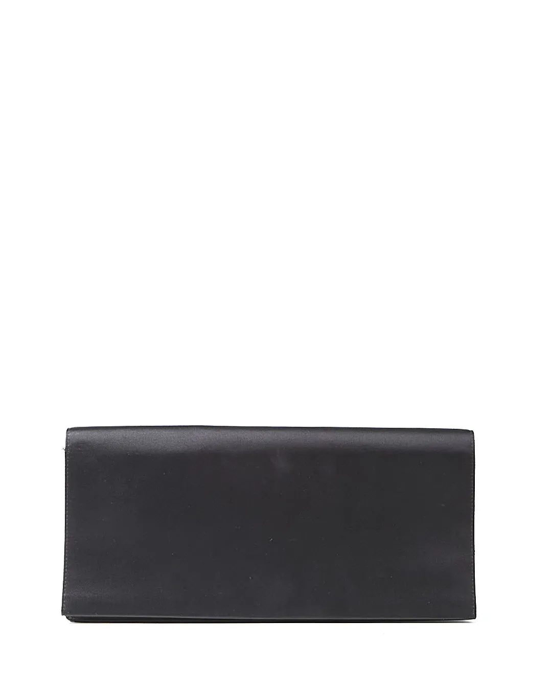Prada Black Satin Evening Clutch