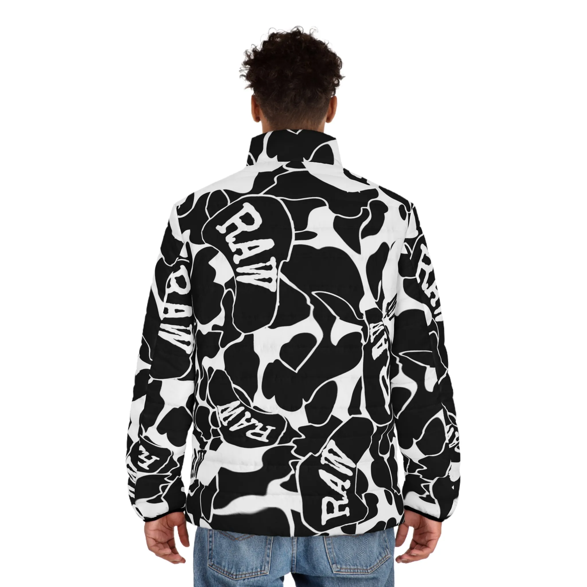 Raw Sushi "blk/white Camo" Puffer Jacket