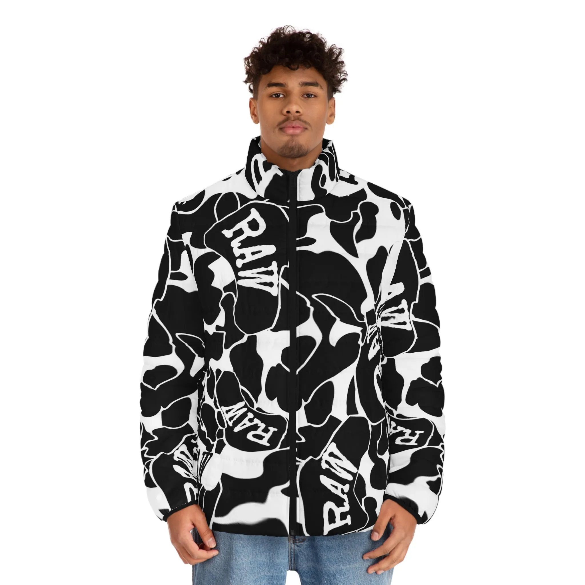 Raw Sushi "blk/white Camo" Puffer Jacket