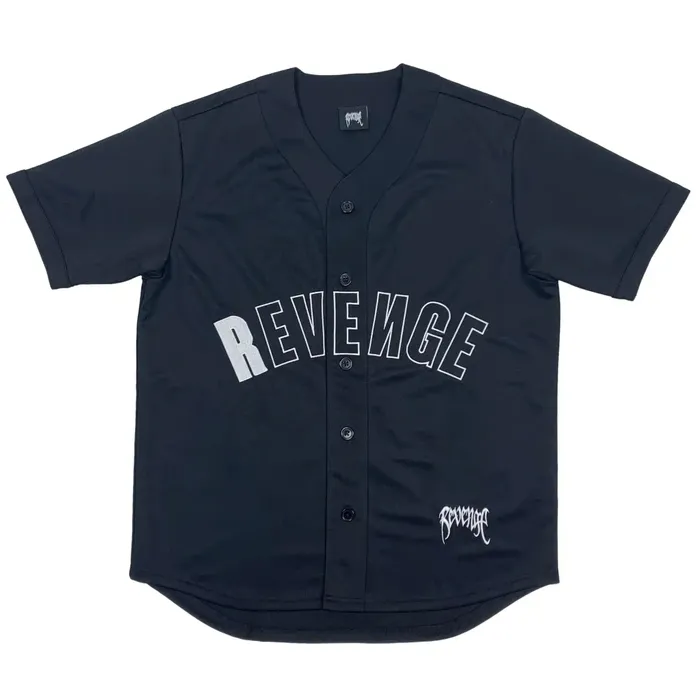 Revenge Black Jersey Embroidered (REVE-JS002) Men's Sizes S-XL