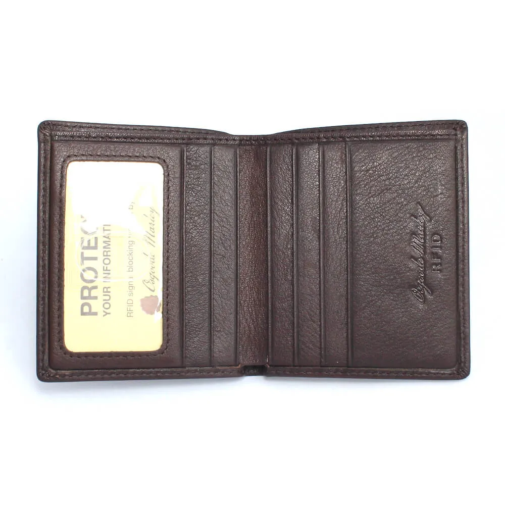 RFID ID Bifold Leather Wallet