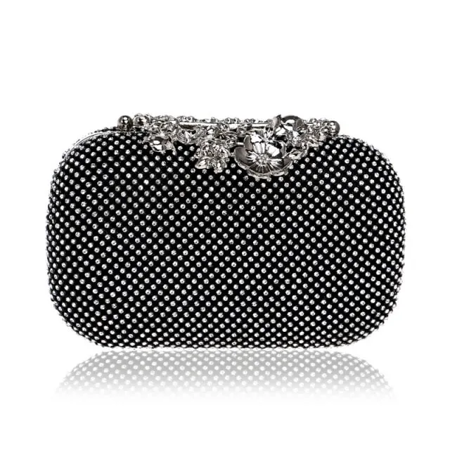 Rhinestones women evening bags metal luxury new lady clutch