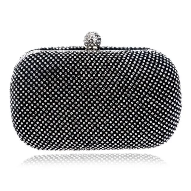 Rhinestones women evening bags metal luxury new lady clutch