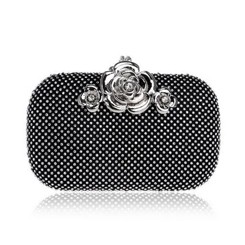 Rhinestones women evening bags metal luxury new lady clutch