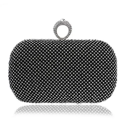Rhinestones women evening bags metal luxury new lady clutch