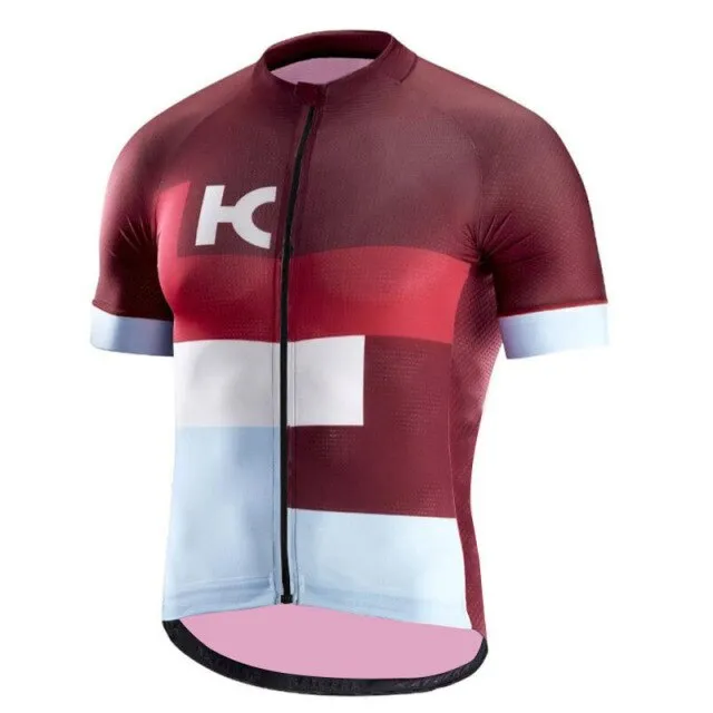 Runchita Proteam Summer Cycling Jersey Short Sleeve tops men's bicicleta MTB Bike Cycling Clothing Bicycle Clothes Short Maillot