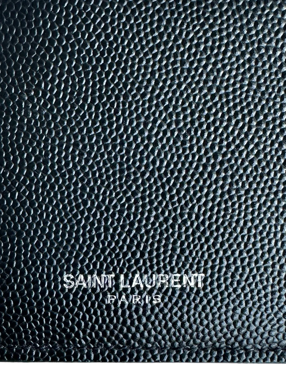 Saint Laurent Black Fragments Zipped Card Case