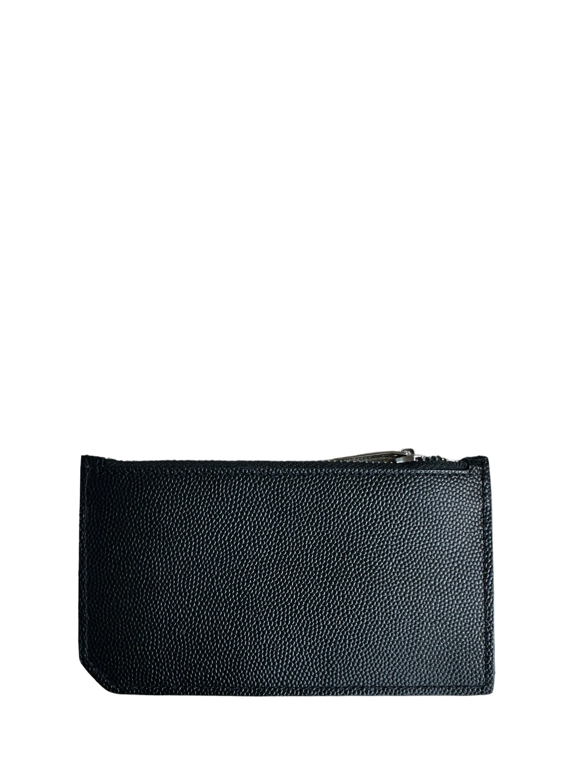 Saint Laurent Black Fragments Zipped Card Case