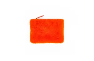 SHEARLING ZIPPER POUCH