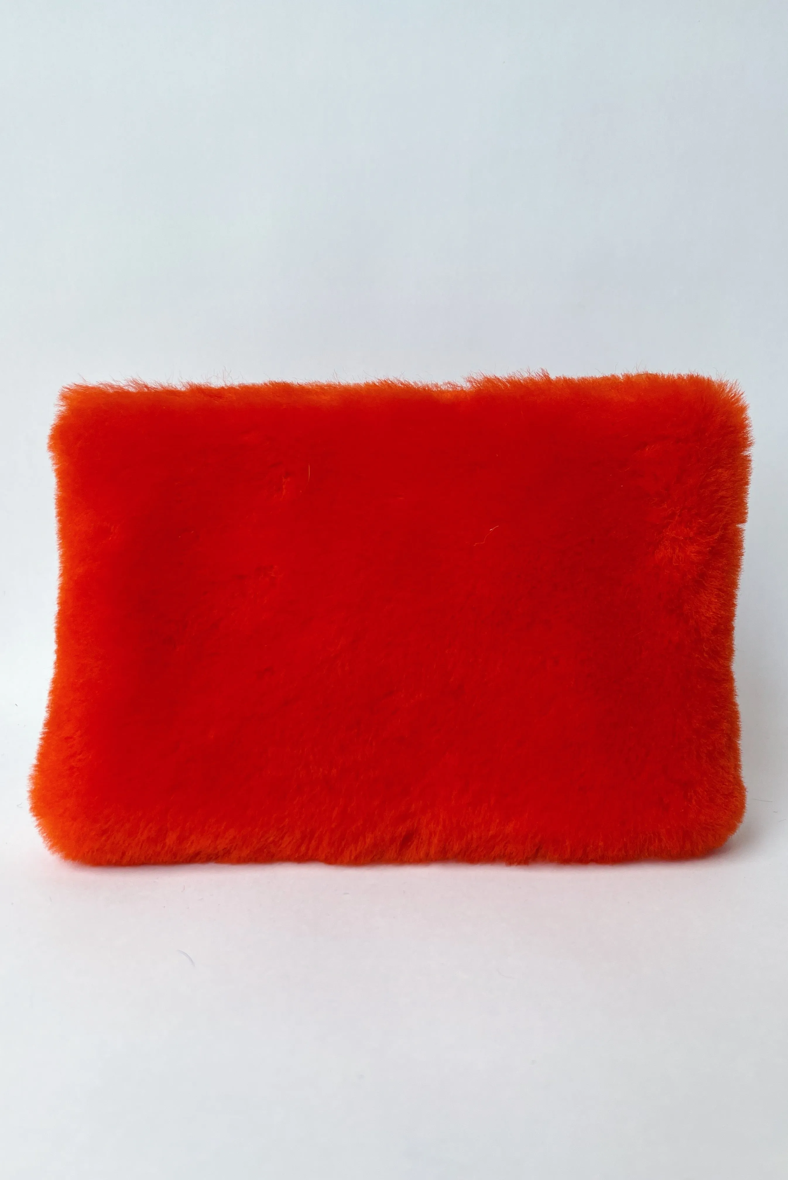 SHEARLING ZIPPER POUCH