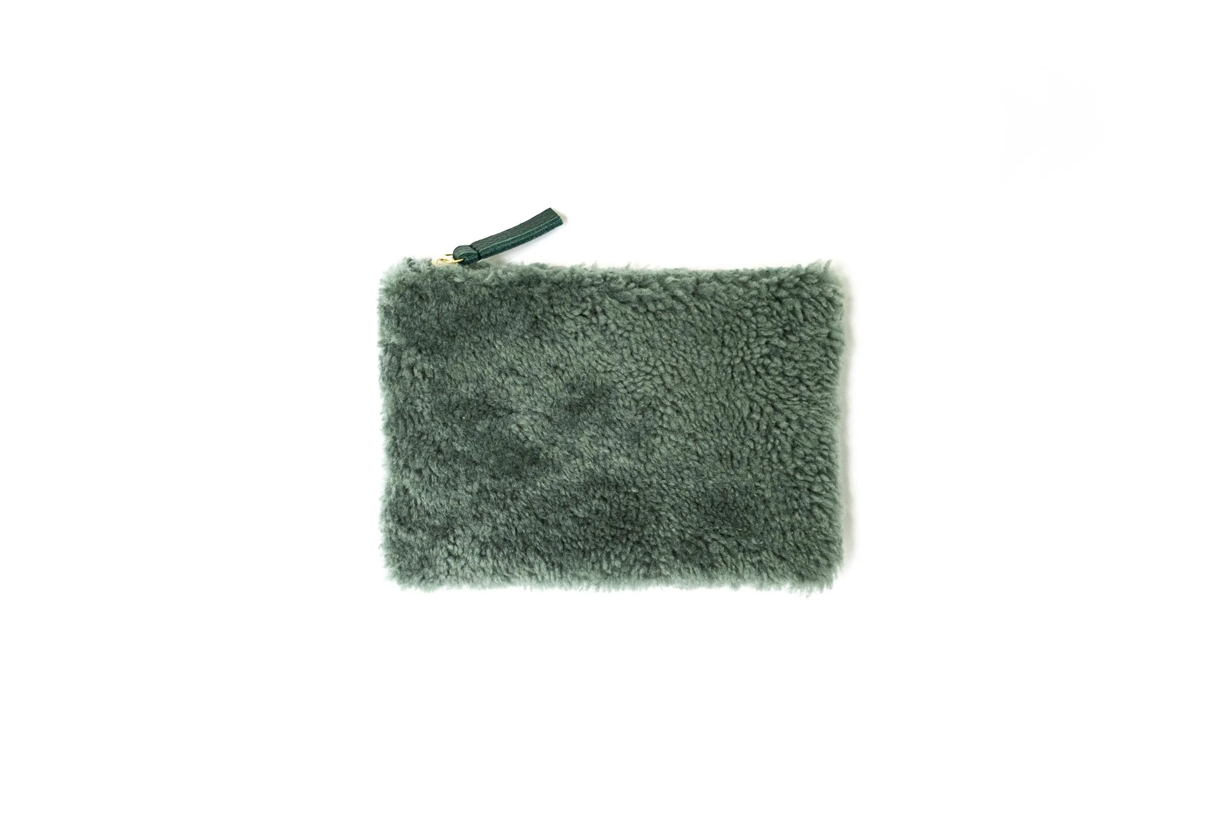SHEARLING ZIPPER POUCH