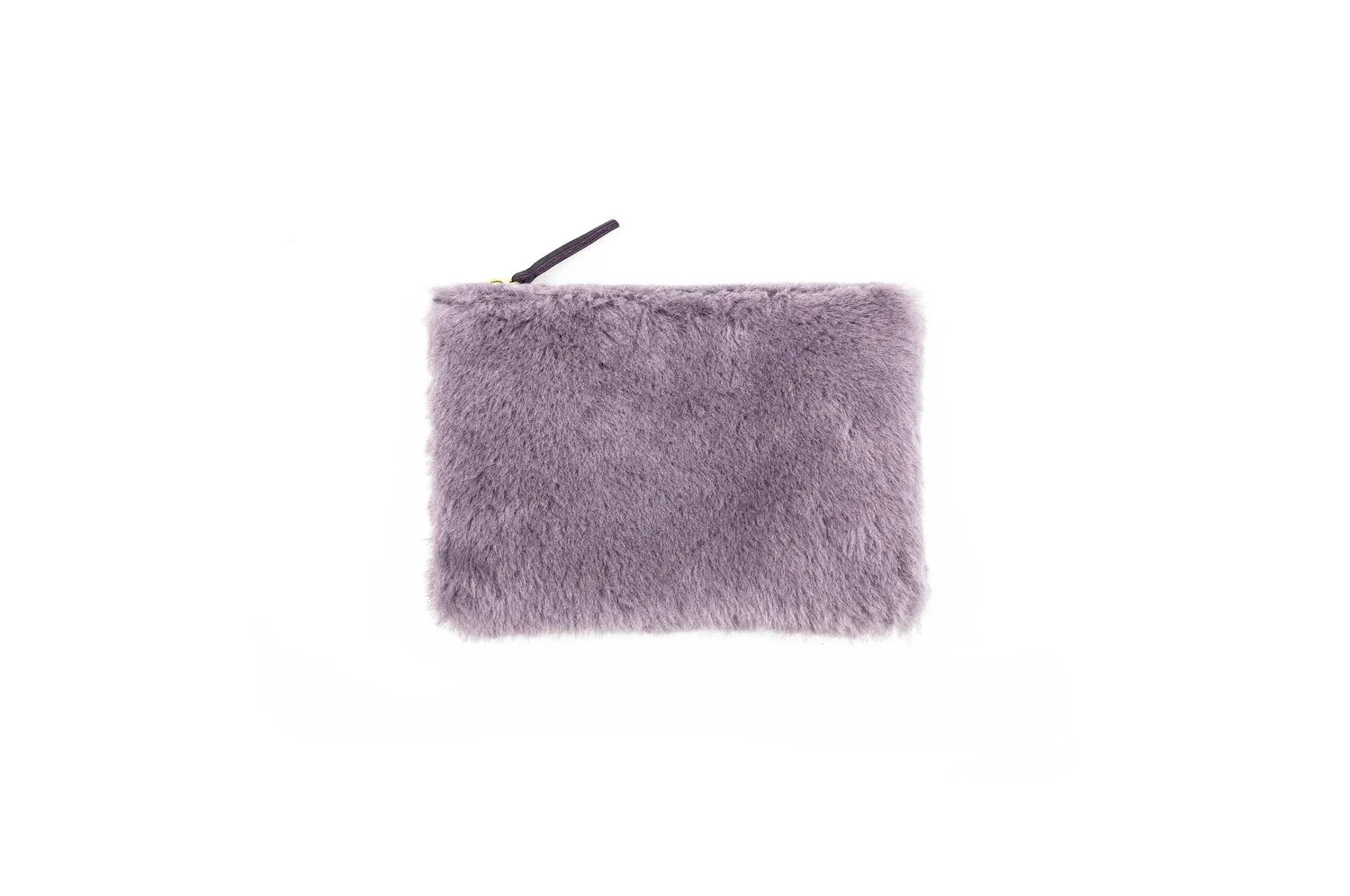 SHEARLING ZIPPER POUCH