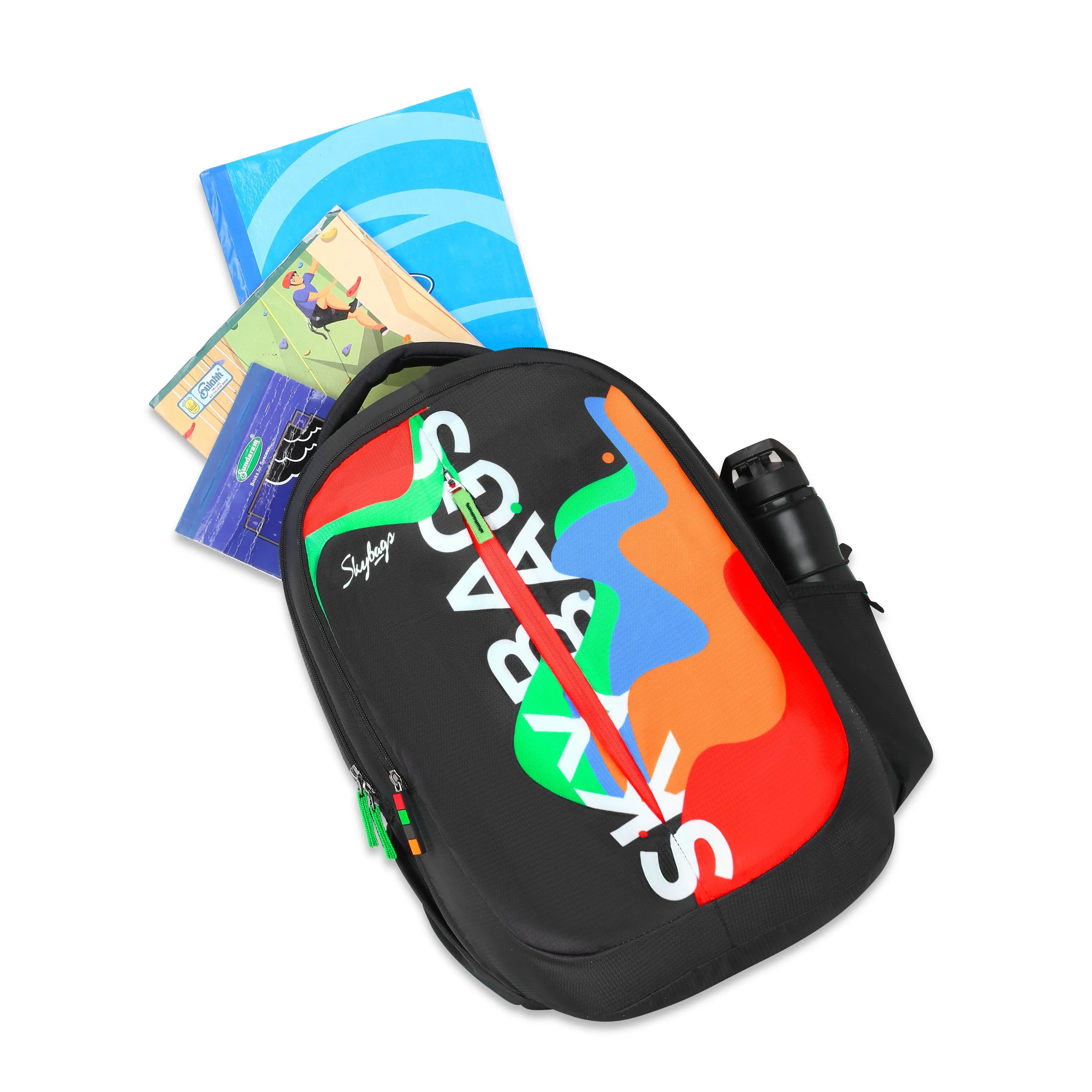 Skybags KLAN 05  SCHOOL BACKPACK BLACK