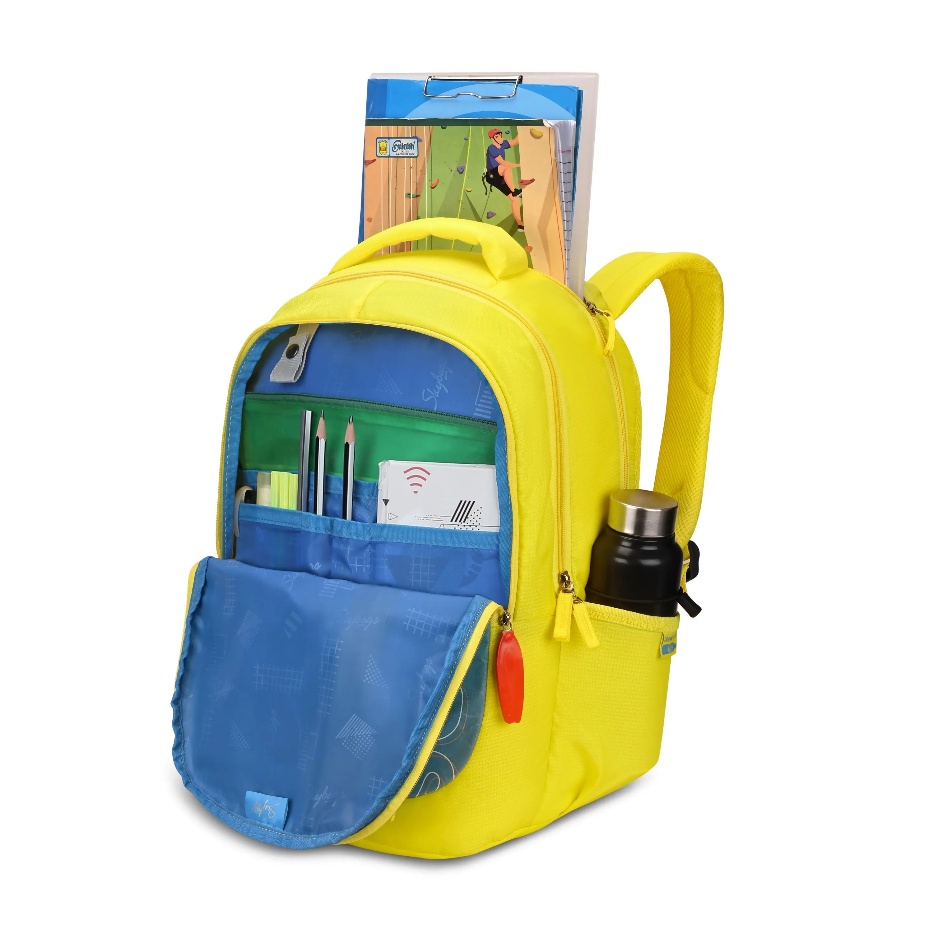 Skybags KLAN PLUS 03 SCHOOL BACKPACK YELLOW