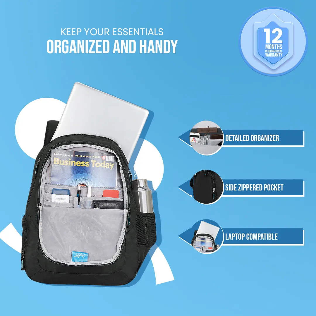Skybags Network  Laptop Backpack (E) Black