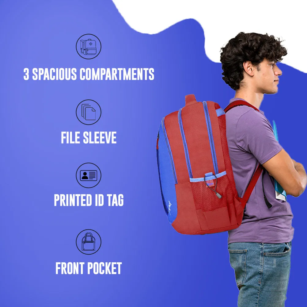 Skybags Squad Plus 08  School Backpack Red