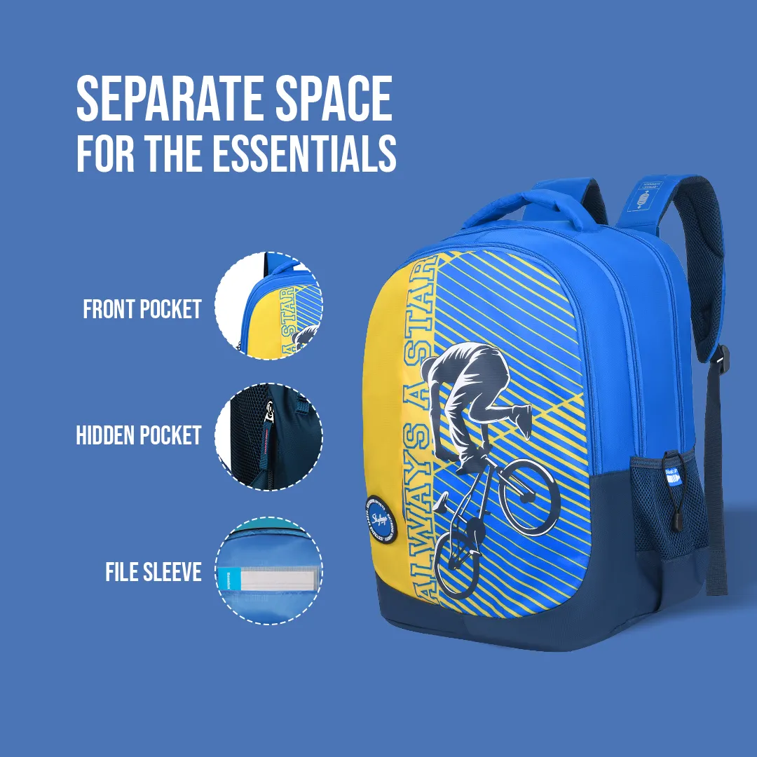 Skybags Squad Pro 01  School Backpack Blue