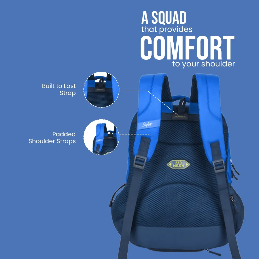 Skybags Squad Pro 01  School Backpack Blue