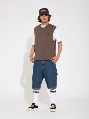 Sleeveless Sweatshirt - BURRO BROWN