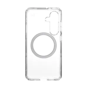 Speck Presidio Perfect Clear Magnet Case for Samsung Galaxy S25 – Clear & Chrome