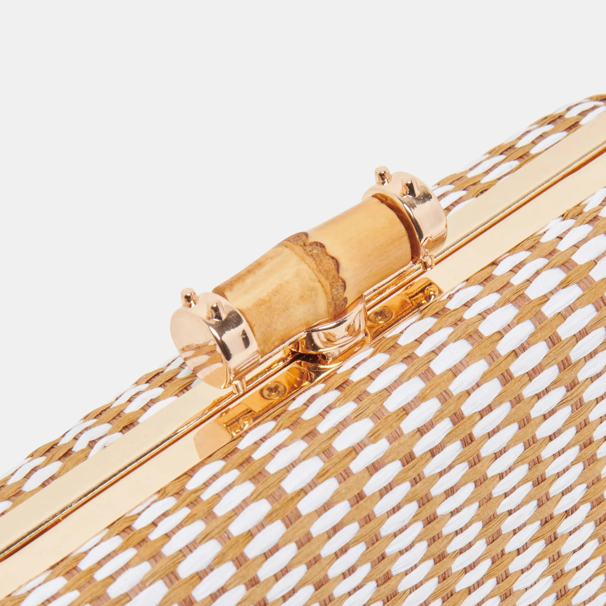 SYMI CLUTCH NATURAL RAFFIA