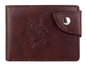 THE CLOWNFISH Coffee Men's Wallet - Premium Leather, RFID Protection | 8 Compartments | Casual Style