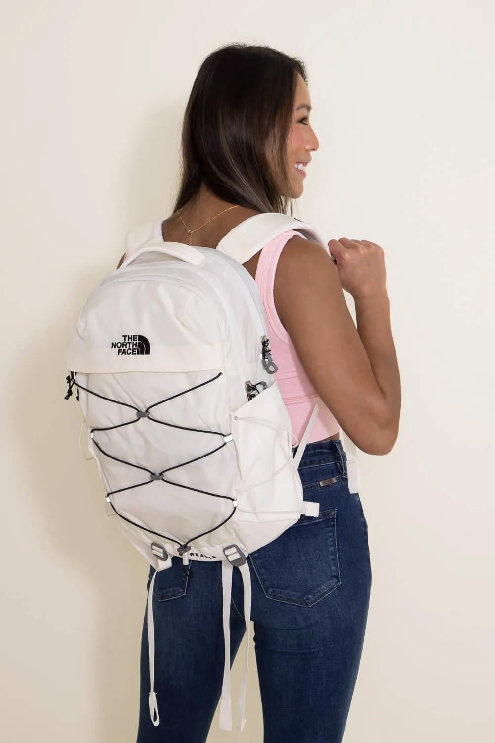 The North Face Borealis Laptop Backpack for Women in White | NF0A52SI-Q4C