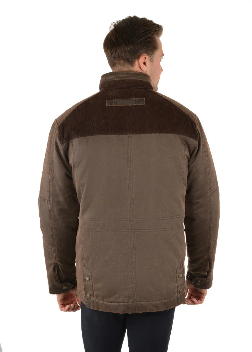 Thomas Cook Men's Bradman Faux Oilskin Jacket - Rustic Mulch