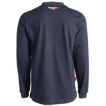 Timberland Pro Men's FR Cotton Core LS W/ Logo Work T-Shirt - Navy - TB0A1V8D410