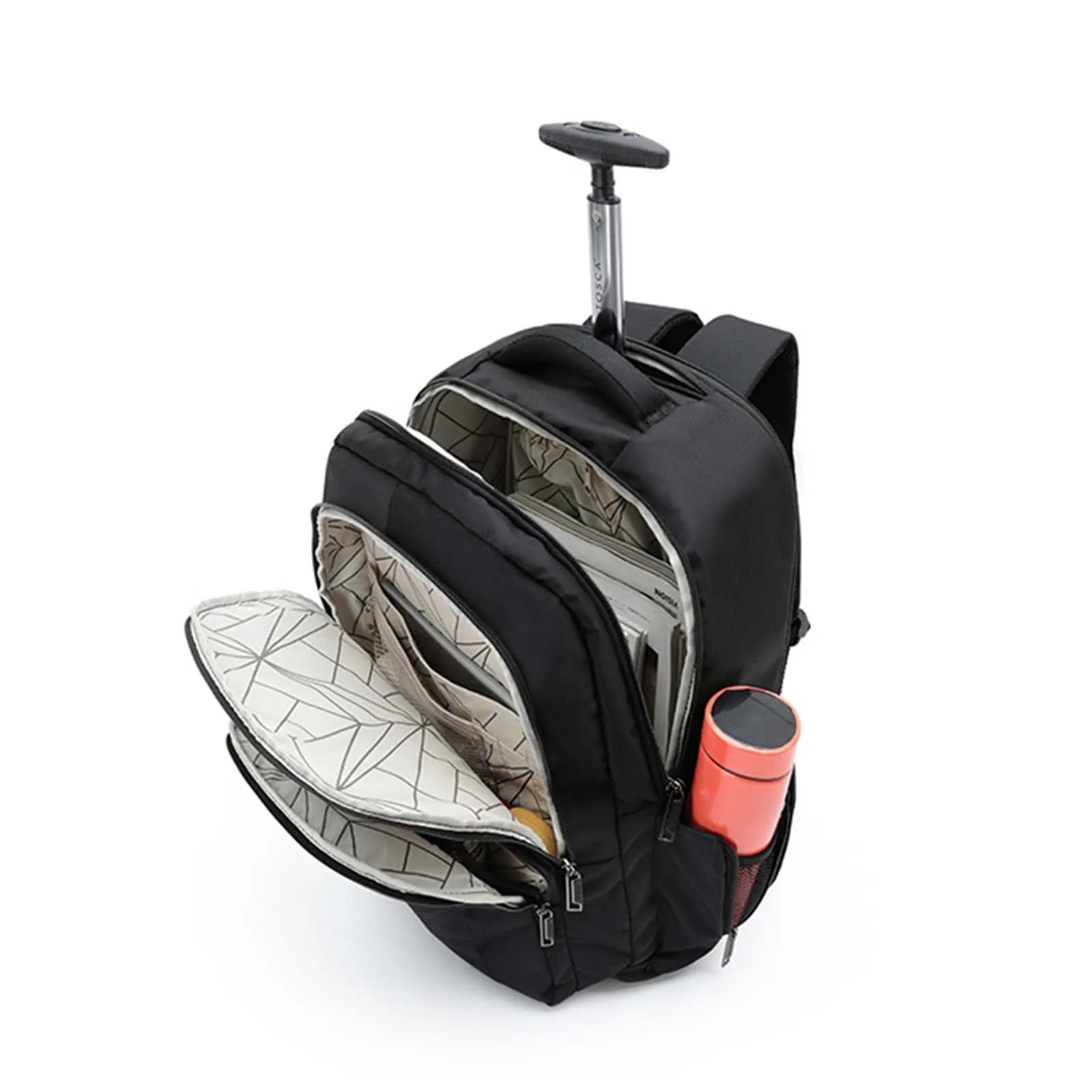 Tosca Oakmont Carry-On Wheeled Laptop Backpack Black