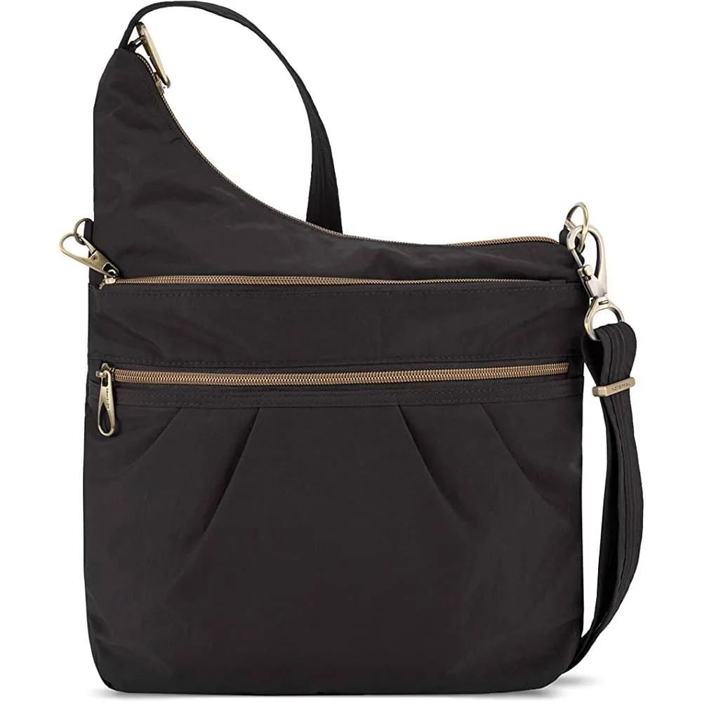 Travelon Anti-theft Signature 3 Compartment Cross Body Bag, Smoke | Multiple Colors