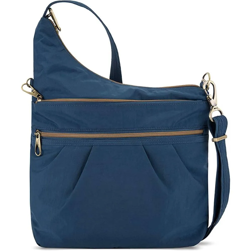 Travelon Anti-theft Signature 3 Compartment Cross Body Bag, Smoke | Multiple Colors
