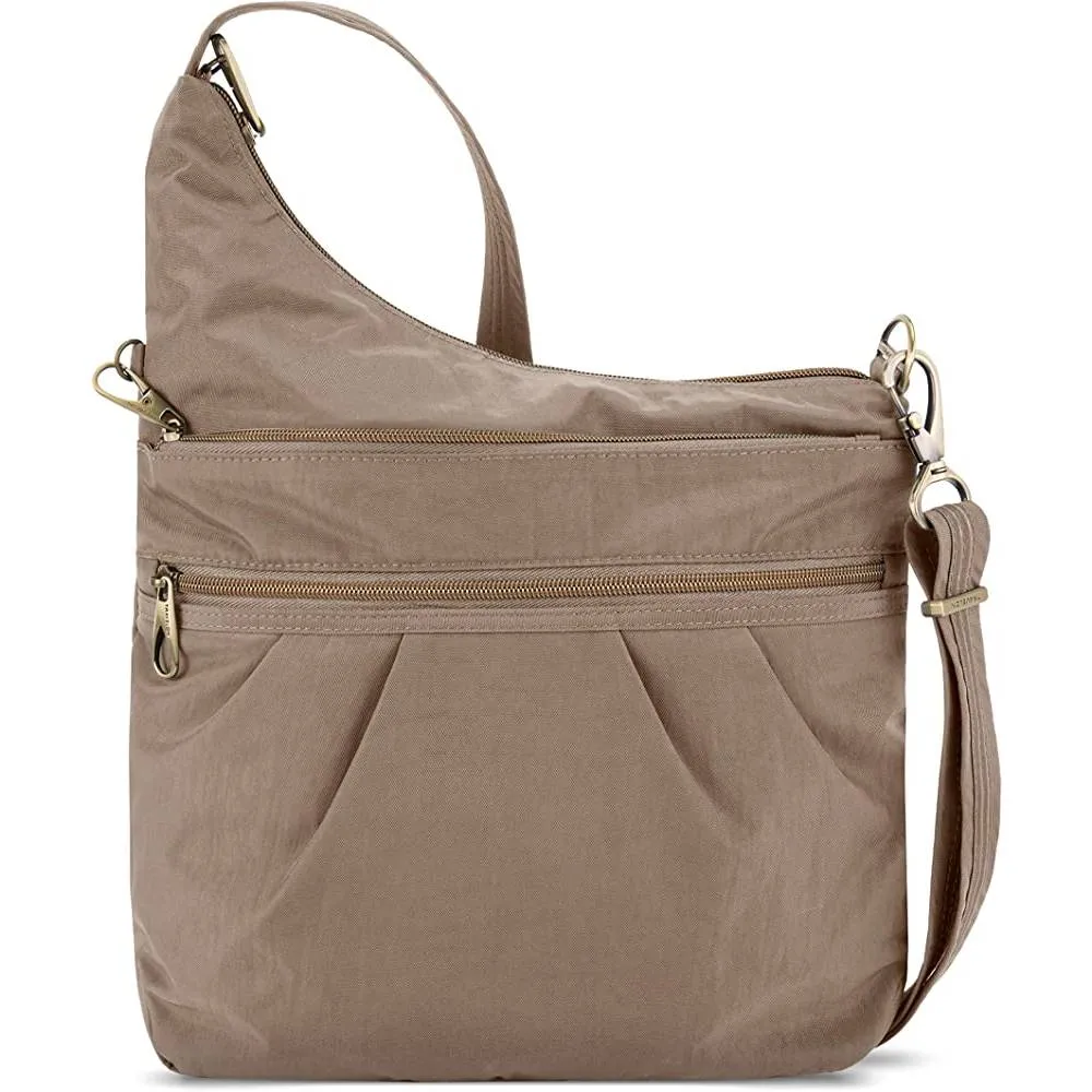 Travelon Anti-theft Signature 3 Compartment Cross Body Bag, Smoke | Multiple Colors