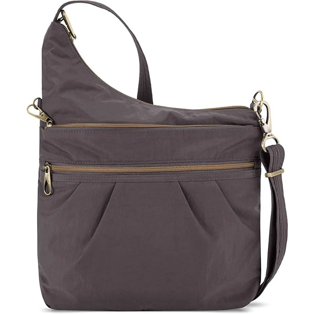 Travelon Anti-theft Signature 3 Compartment Cross Body Bag, Smoke | Multiple Colors