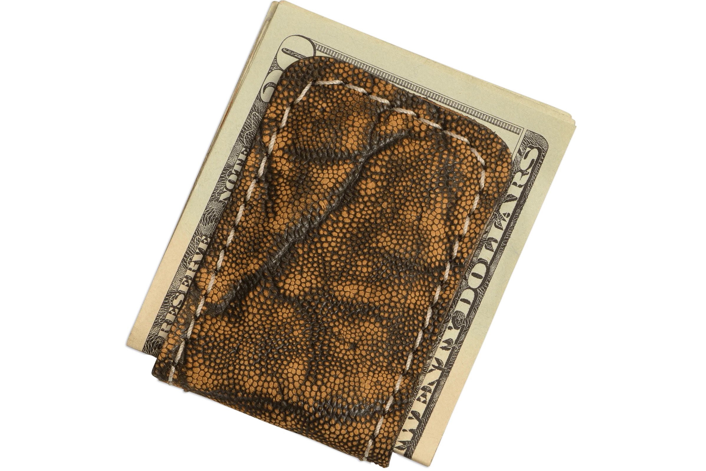 Tree Bark Elephant Men's Magnetic Money Clip