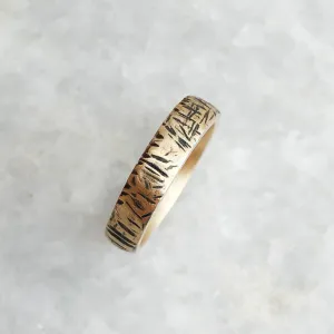Unisex 5mm Blackened Rustic Band (Final Sale)