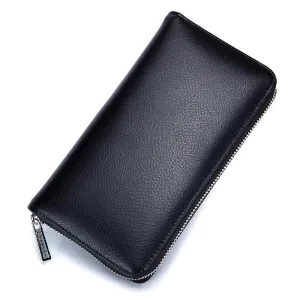 Unisex Multiple Compartment RFID Technology Anti-Scanning Card Slot Currency Wallet